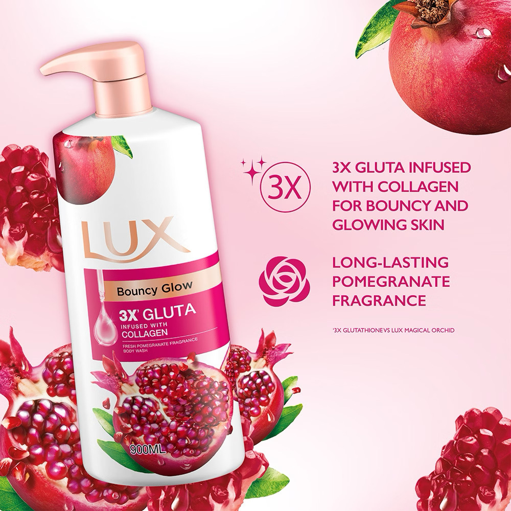 Lux Shower Pomegranate Bottle image 3